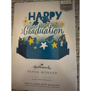 Happy Graduation - Hallmark Paper Wonder Pop-up card w/ envelope, light & music